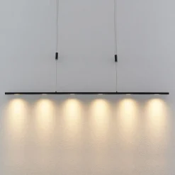 Lucande Pendellamper|Pendellamper > LED-pendellampe Stakato, 140 cm, 6 lyskilder, dæmpbar