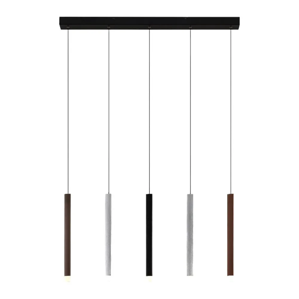 Lucande Pendellamper > LED-pendellampe Stoika, 88 cm, 5 lyskilder, metal
