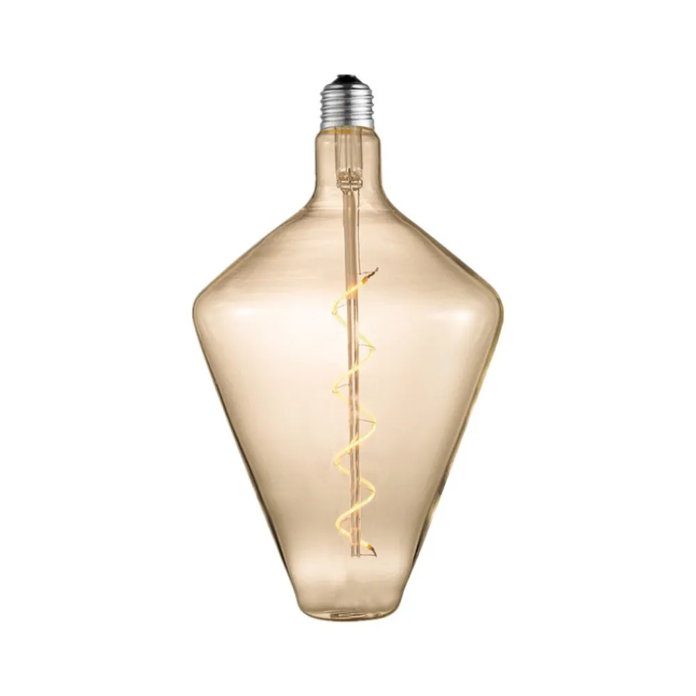 Lucande Dæmpbar Led-Pære|Filament Pære > LED-pære, E27, Ø15 cm, 4 W, 2700 K, ravfarvet