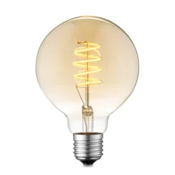 Lucande Dæmpbar Led-Pære|Led Pærer > LED-pære E27 G95 4W 2.700 K dæmpbar ravfarvet