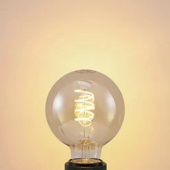 Lucande Dæmpbar Led-Pære|Led Pærer > LED-pære E27 G95 4W 2.700 K dæmpbar ravfarvet