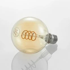 Lucande Dæmpbar Led-Pære|Led Pærer > LED-pære E27 G95 4W 2.700 K dæmpbar ravfarvet