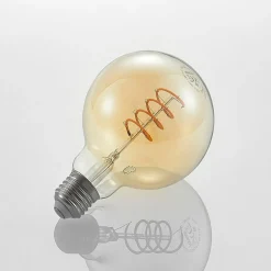 Lucande Dæmpbar Led-Pære|Led Pærer > LED-pære E27 G95 4W 2.700 K dæmpbar ravfarvet