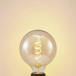 Lucande Dæmpbar Led-Pære|Filament Pære > LED-pære E27 G125 4W 2.700K dæmpbar ravfarvet