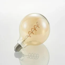 Lucande Dæmpbar Led-Pære|Filament Pære > LED-pære E27 G125 4W 2.700K dæmpbar ravfarvet