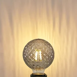 Lucande Dæmpbar Led-Pære|Led Pærer > LED-pære E27 G95 4W 1.800K dæmpbar røg