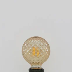 Dæmpbar Led-Pære|Filament Pære ^ Lucande LED-pære E27 G95 4 W 2.700 K dæmp, ravgul