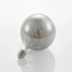 Lucande Dæmpbar Led-Pære|Led Pærer > LED-pære E27 G125 4 W smoke 1.800 K dæmpbar