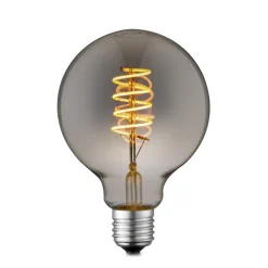 Lucande Dæmpbar Led-Pære|Filament Pære > LED-pære E27 G95 4W smoke 1.800K dæmpbar