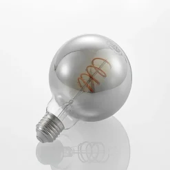 Lucande Dæmpbar Led-Pære|Filament Pære > LED-pære E27 G95 4W smoke 1.800K dæmpbar