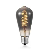Lucande Dæmpbar Led-Pære|Led Pærer > LED-pære E27 ST64 4W 1.800K dæmpbar titan