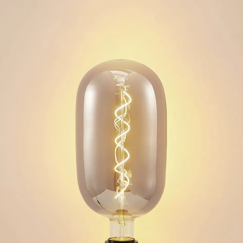Lucande Dæmpbar Led-Pære|Led Pærer > LED-pære E27 T140 4W 1.800K dæmpbar røgfarvet