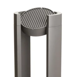 Lucande Terrassebelysning|Gadebelysning > LED pullert Dylen, grå, metal, 80 cm, IP65