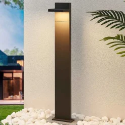 Lucande Terrassebelysning > LED pullert Silvan, 100 cm, antracit, metal