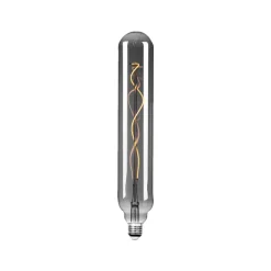 Lucande Dæmpbar Led-Pære|Filament Pære > LED-rørpære, E27 4W, Ø 6 cm, røgfarvet, 1800K