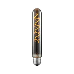 Lucande Dæmpbar Led-Pære|Led Pærer > LED-rørpære, E27 4W, Ø 3 cm, titanium, 1800K