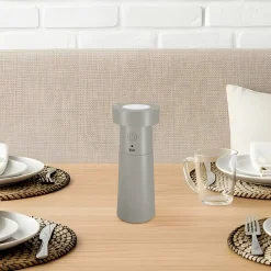 Lucande Bordlamper > LED-saltbøsse Salt, lysegrå, batteri, IP44