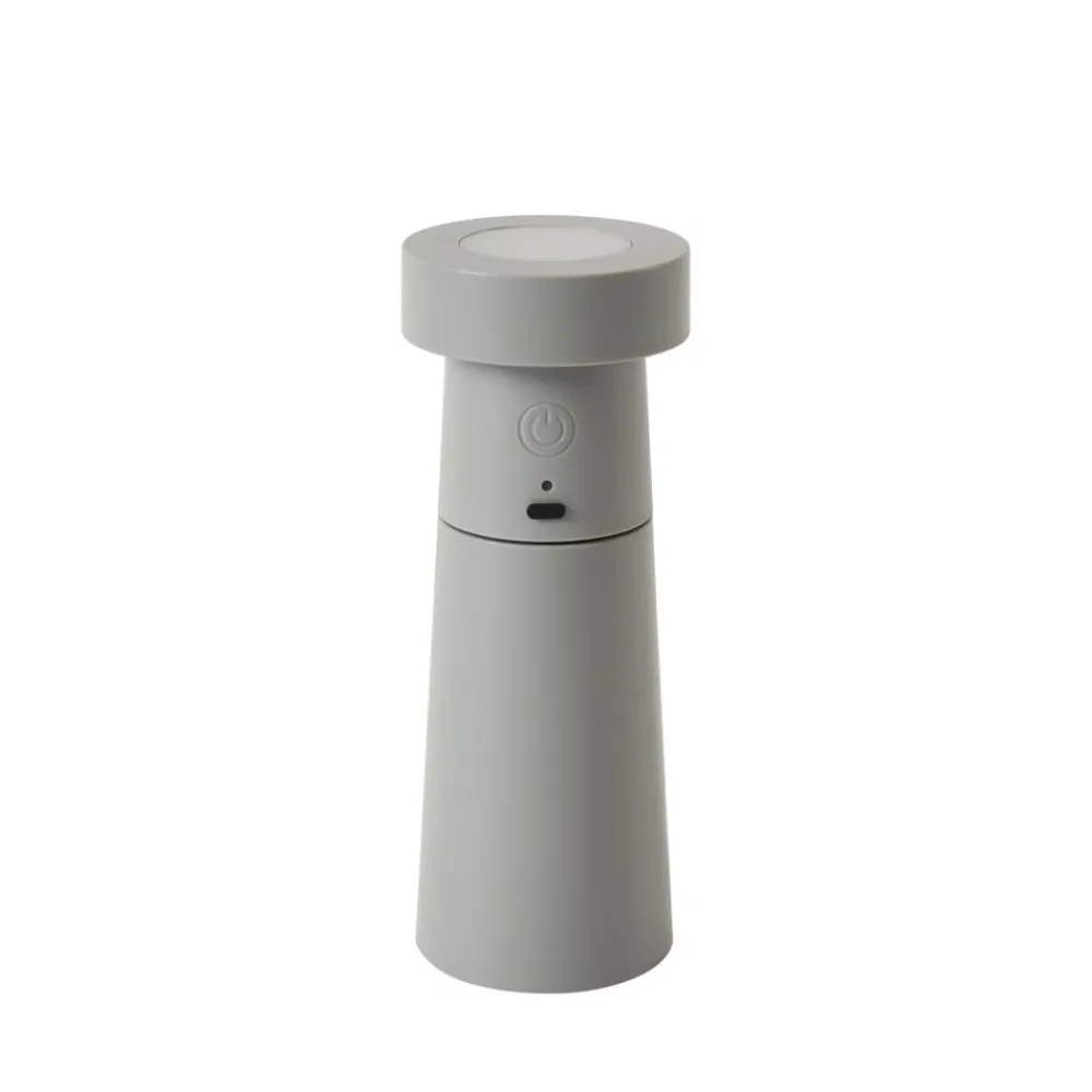 Lucande Bordlamper > LED-saltbøsse Salt, lysegrå, batteri, IP44