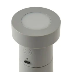 Lucande Bordlamper > LED-saltbøsse Salt, lysegrå, batteri, IP44