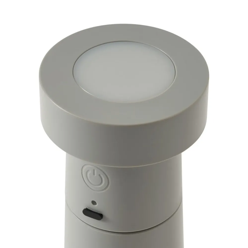 Lucande Bordlamper > LED-saltbøsse Salt, lysegrå, batteri, IP44