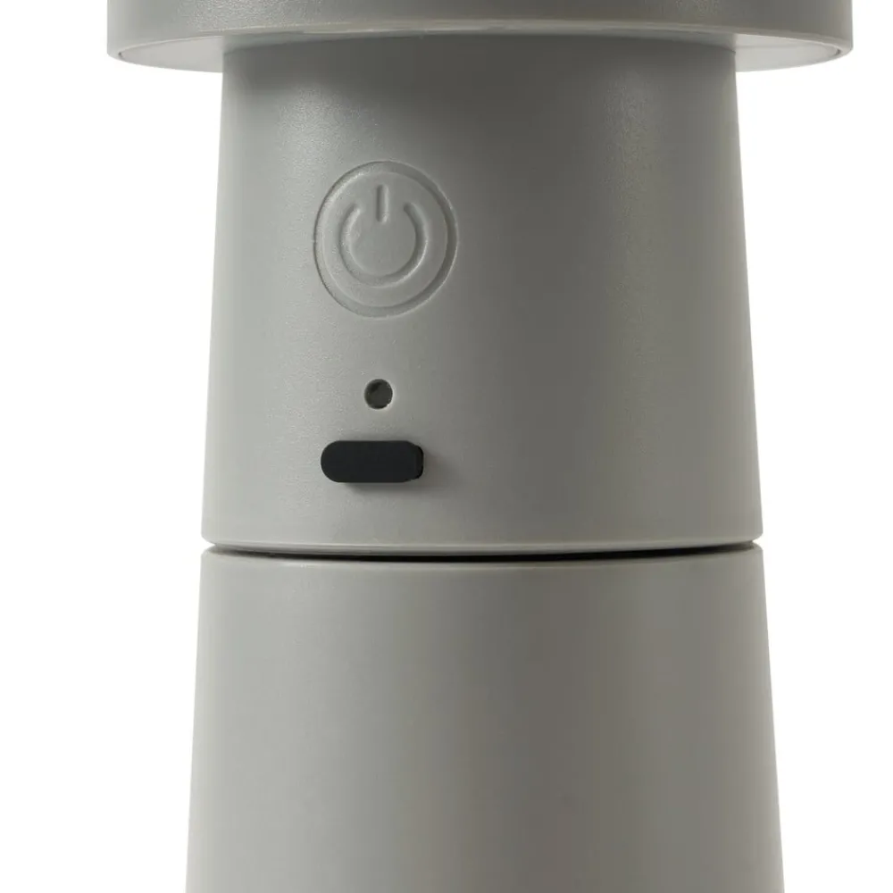 Lucande Bordlamper > LED-saltbøsse Salt, lysegrå, batteri, IP44