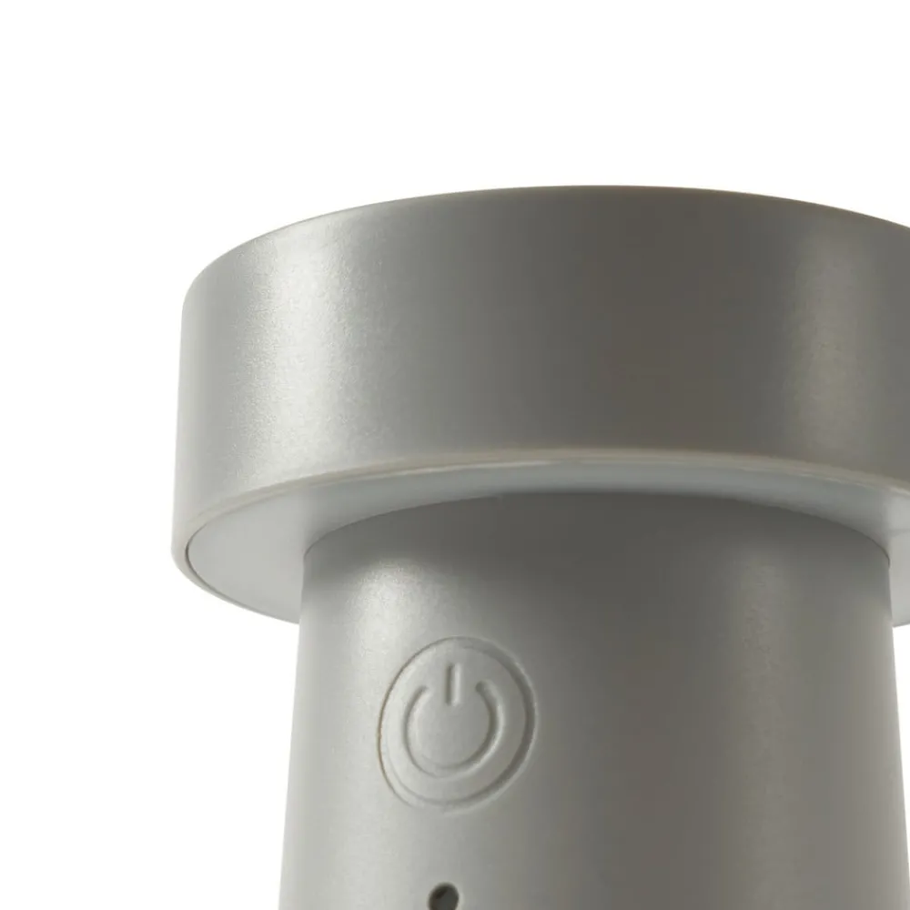 Lucande Bordlamper > LED-saltbøsse Salt, lysegrå, batteri, IP44
