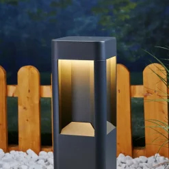 Lucande Sokkellamper > LED-sokkellampe Annika, antracit, metal, 50 cm