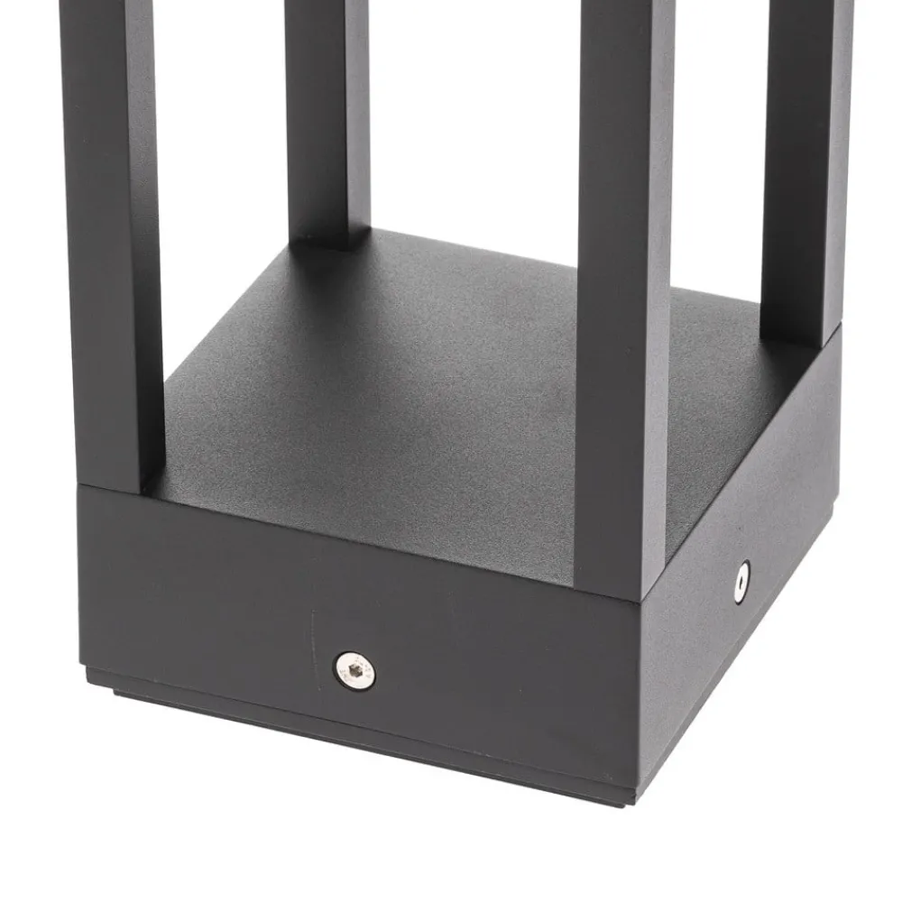 Sokkellamper ^ Lucande LED-sokkellampe Carlota, 50 cm, antracit, aluminium