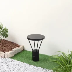 Lucande Solcelle Lampe Med Sensor|Sokkellamper Med Sensor > LED-sokkellampe Elario, 44 cm, sort, sensor