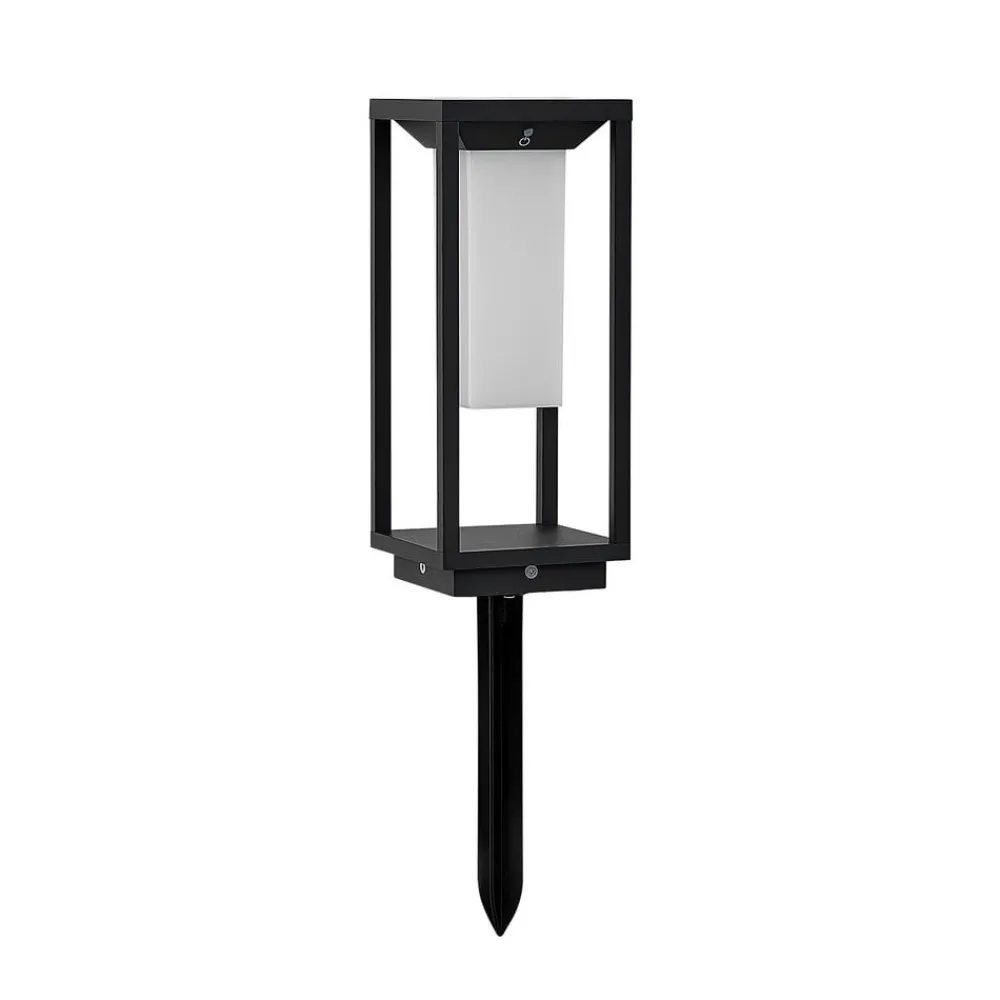 Solcellelamper|Sokkellamper ^ Lucande LED-sokkellampe Eliel, 34 cm, antracit, IP54