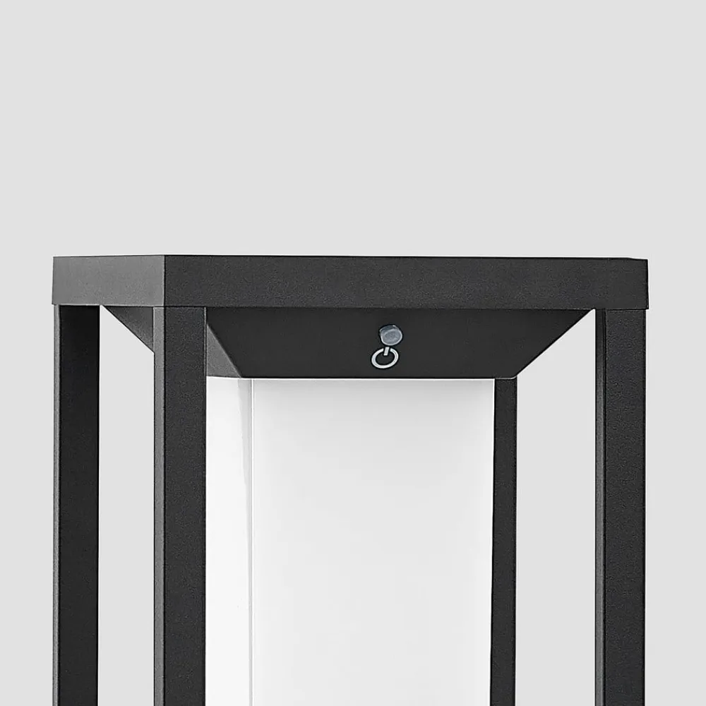 Solcellelamper|Sokkellamper ^ Lucande LED-sokkellampe Eliel, 34 cm, antracit, IP54
