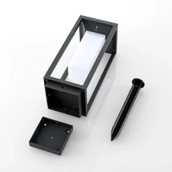 Solcellelamper|Sokkellamper ^ Lucande LED-sokkellampe Eliel, 34 cm, antracit, IP54