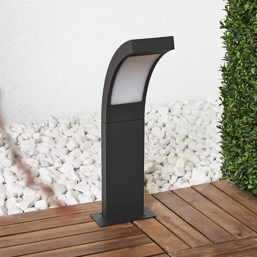 Lucande Sokkellamper > LED-sokkellampe Juvia, 40 cm, antracit, IP54