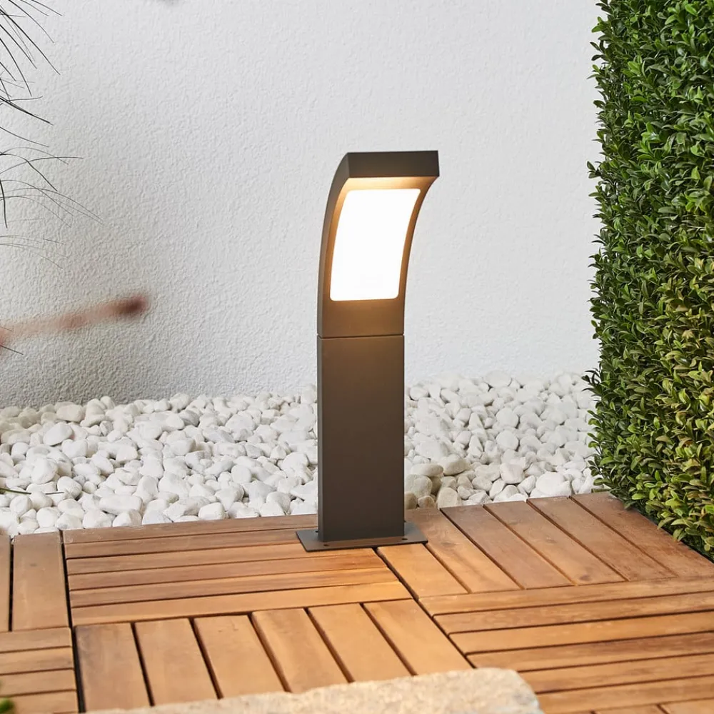 Lucande Sokkellamper > LED-sokkellampe Juvia, 40 cm, antracit, IP54