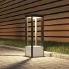 Terrassebelysning|Sokkellamper ^ Lucande LED-sokkellampe Kalisa, IP65, 42 cm, grå, metal