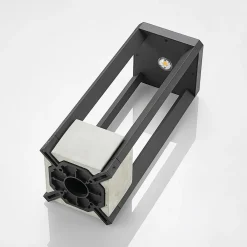Terrassebelysning|Sokkellamper ^ Lucande LED-sokkellampe Kalisa, IP65, 42 cm, grå, metal