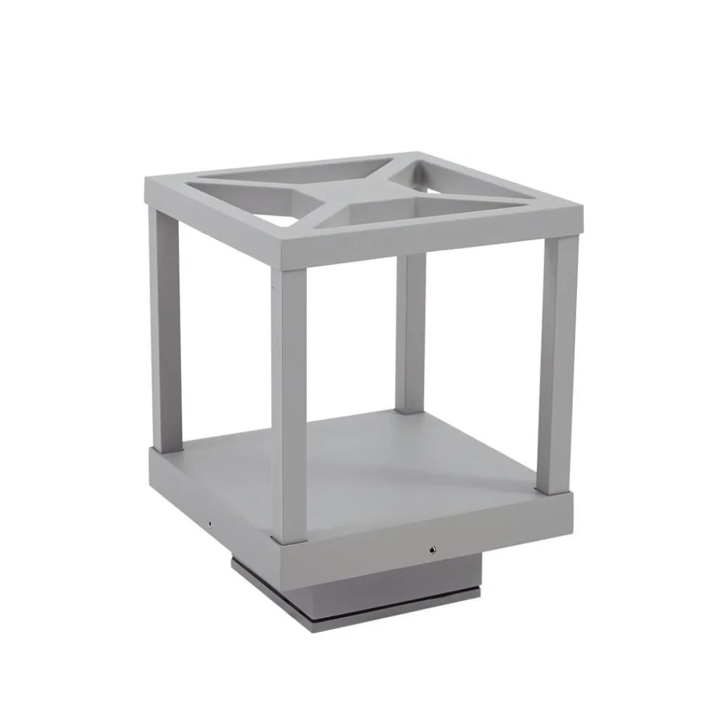 Lucande Sokkellamper > LED-sokkellampe Lealan, grå, metal, 23 cm, IP54