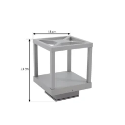 Lucande Sokkellamper > LED-sokkellampe Lealan, grå, metal, 23 cm, IP54