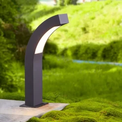 Sokkellamper ^ Lucande LED-sokkellampe Lennik, 40 cm, antracit, metal