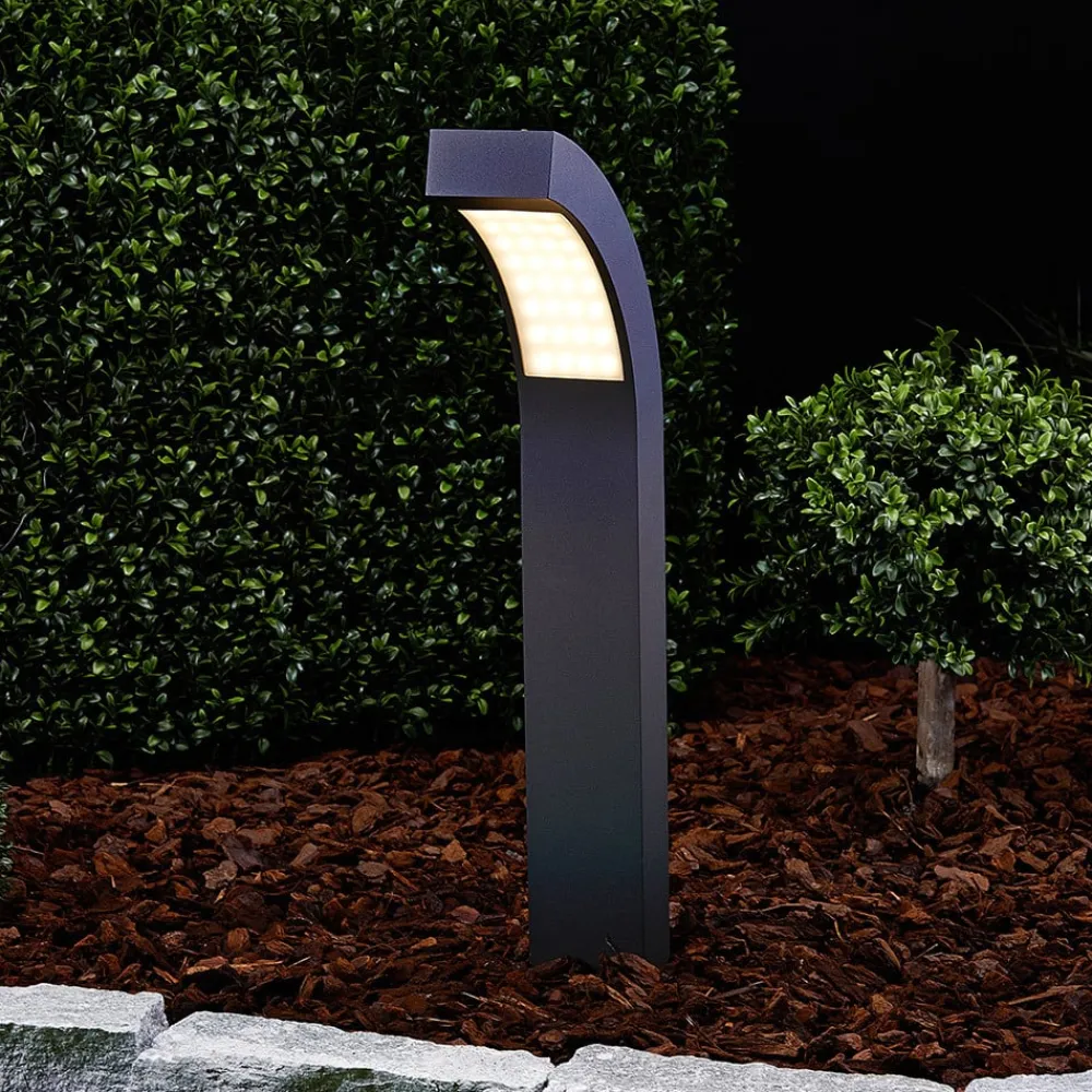 Lucande Terrassebelysning|Gadebelysning > LED-sokkellampe Lennik, 60 cm, antracit, metal