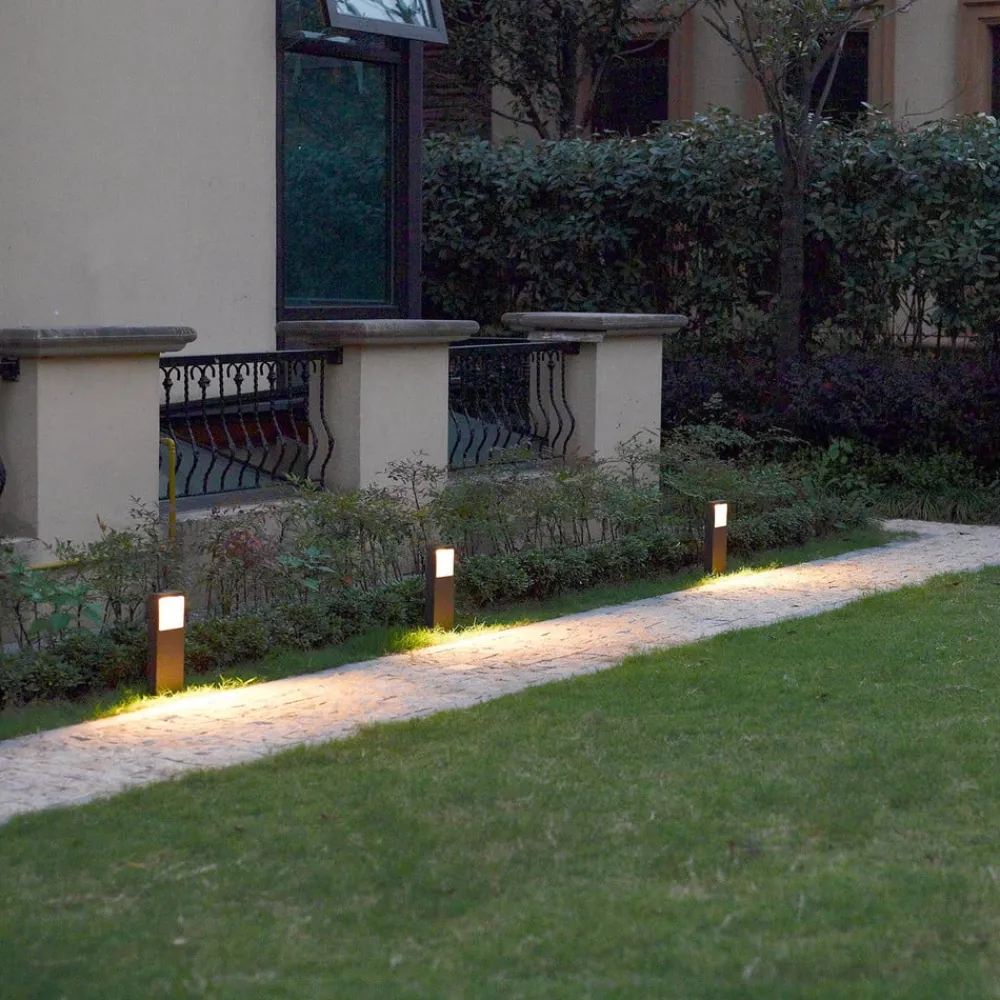 Sokkellamper ^ Lucande LED-sokkellampe Leya, 4 stk, 35cm, antracit, IP54