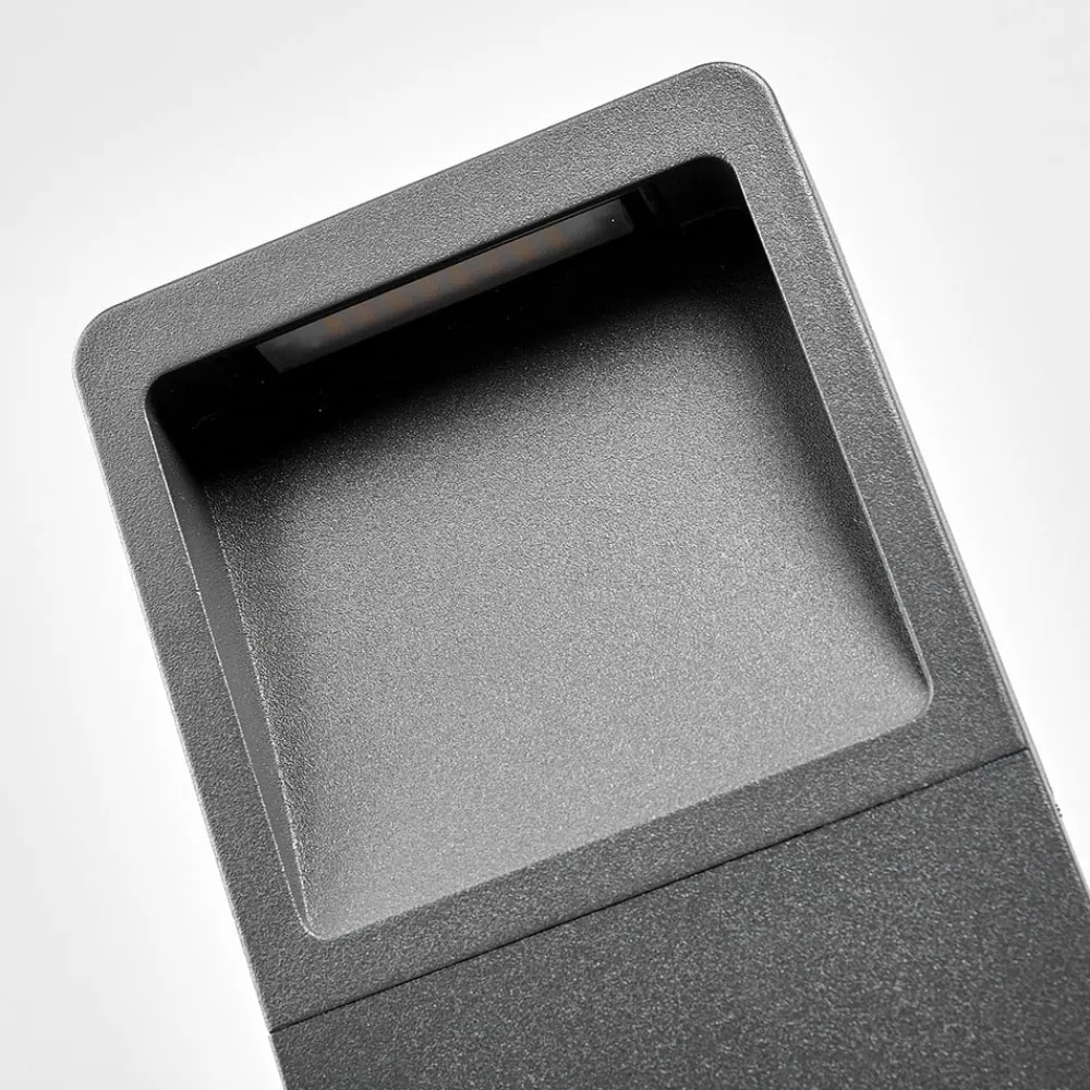 Sokkellamper ^ Lucande LED-sokkellampe Leya, 4 stk, 35cm, antracit, IP54