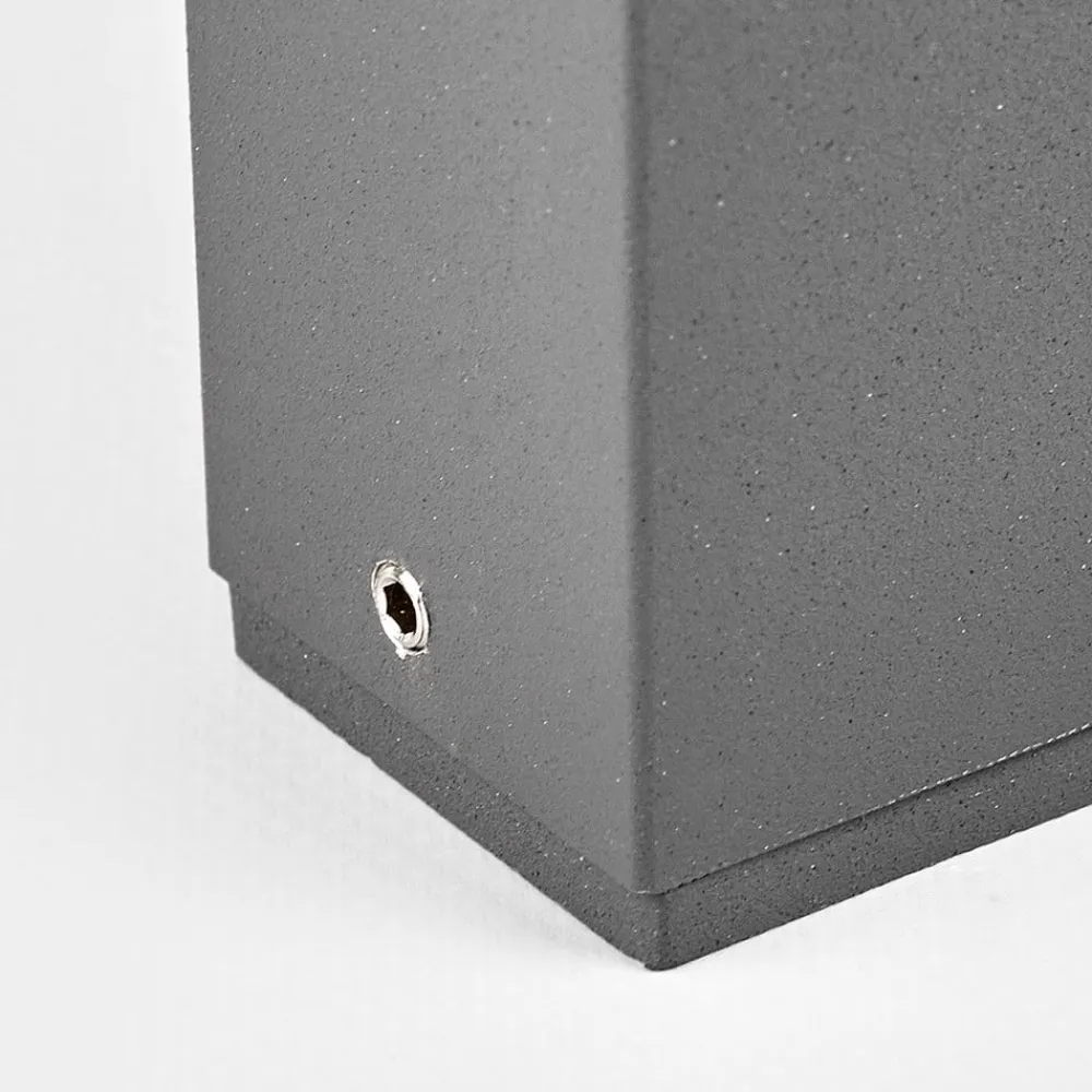 Sokkellamper ^ Lucande LED-sokkellampe Leya, 4 stk, 35cm, antracit, IP54