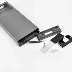 Terrassebelysning|Sokkellamper ^ Lucande LED-sokkellampe Leya, 35 cm, antracit, metal, IP54