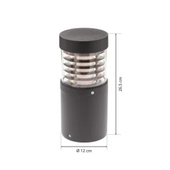 Lucande Terrassebelysning|Sokkellamper > LED-sokkellampe Lucius, 27 cm, antracit, IP54