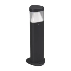 Lucande Sokkellamper|Terrassebelysning > LED-sokkellampe Milou, højde 30 cm, antracit, aluminium