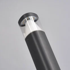 Lucande Sokkellamper|Terrassebelysning > LED-sokkellampe Milou, højde 30 cm, antracit, aluminium