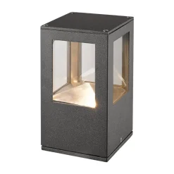 Lucande Terrassebelysning > LED-sokkellampe Nicola, 20 cm, antracit, IP54
