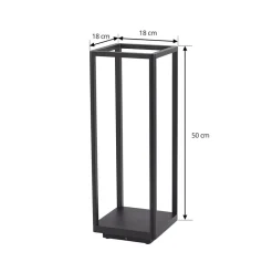 Lucande Sokkellamper > LED-sokkellampe Thorvid, højde 50 cm, sort