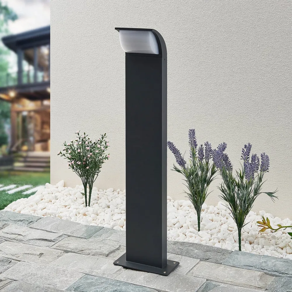 Lucande Terrassebelysning|Sokkellamper > LED-sokkellampe Tinna, 60 cm, antracit, IP65